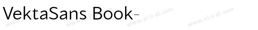 VektaSans Book字体转换